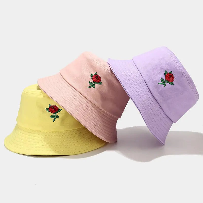 Floral Print Hip Hop Casual Summer Bucket Hat
