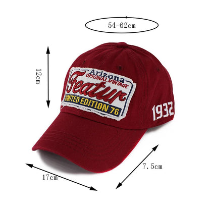 Vintage Embroidered Adjustable Snapback Baseball Cap