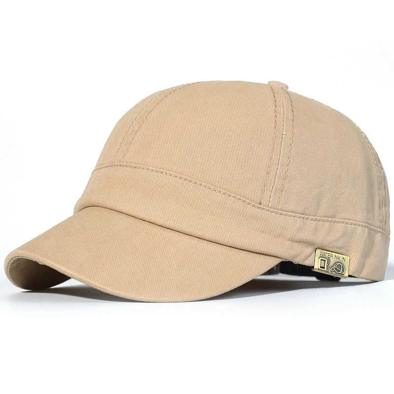 Short Brim Baseball Cap Cotton