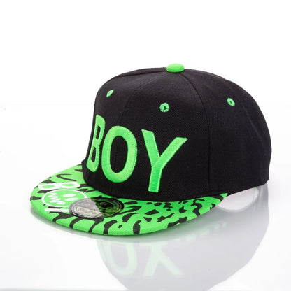 Cool Boy Embroidery Kids Snapback Cap
