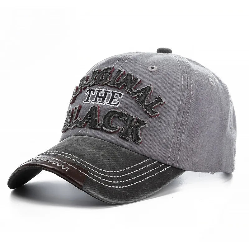 Retro Letter Embroidered Denim Baseball Cap