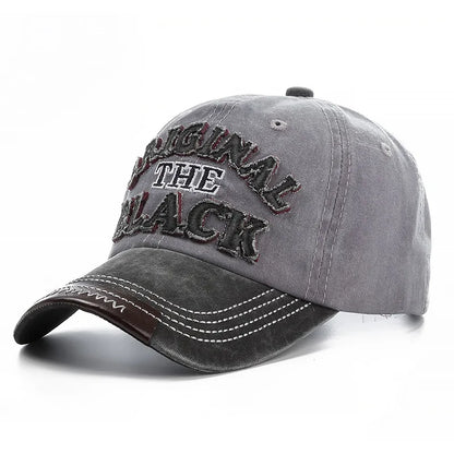 Retro Letter Embroidered Denim Baseball Cap