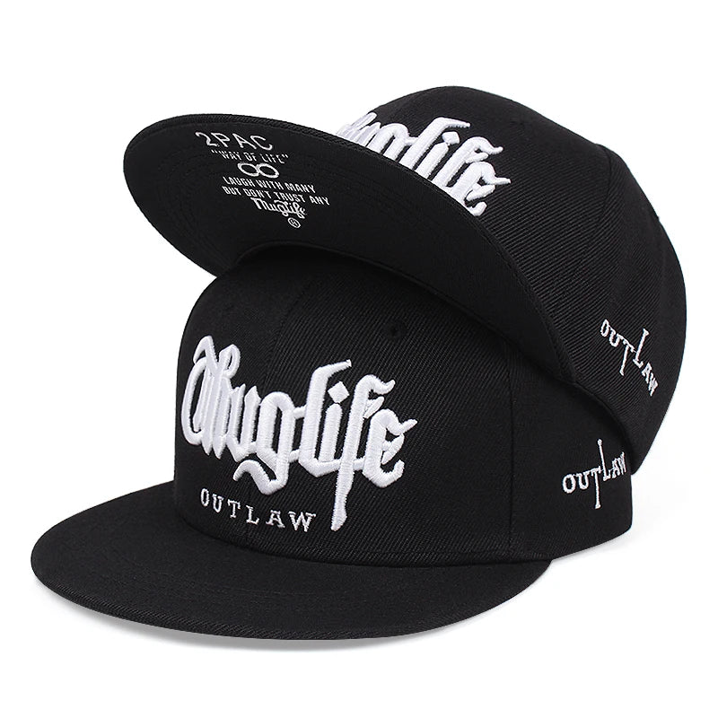 Thuglife Embroidery Snapback Hat Unisex
