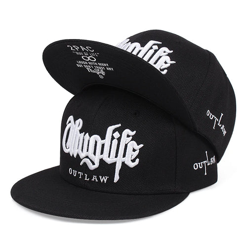 Thuglife Embroidery Snapback Hat Unisex