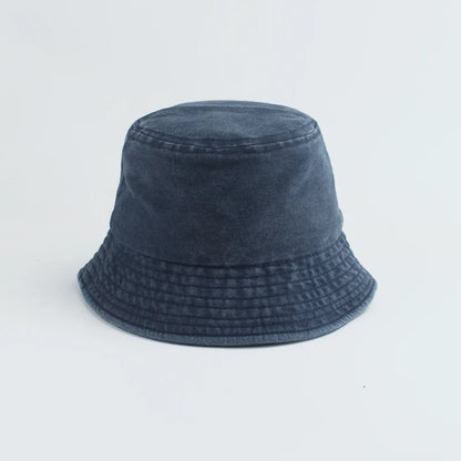 Kids Washed Denim Sun Bucket Hat