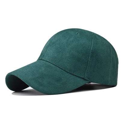 Stylish Green Orange Suede Baseball Cap