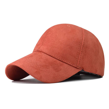 Stylish Green Orange Suede Baseball Cap