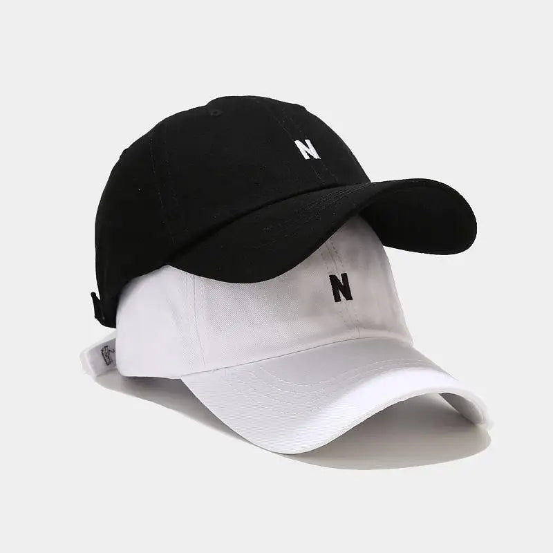 Letter N Embroidered Cotton Baseball Cap