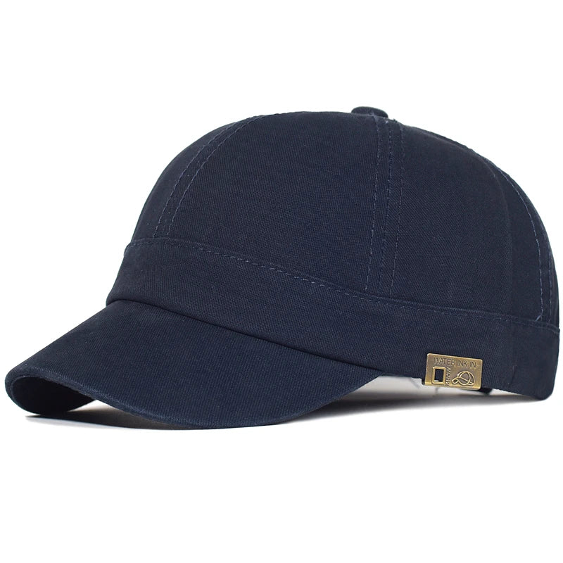 Short Brim Baseball Cap Cotton