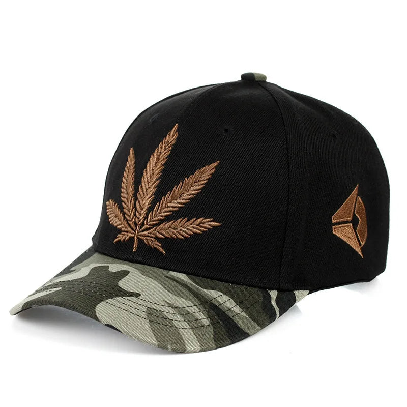 Maple Leaf Embroidery Cotton Baseball Cap