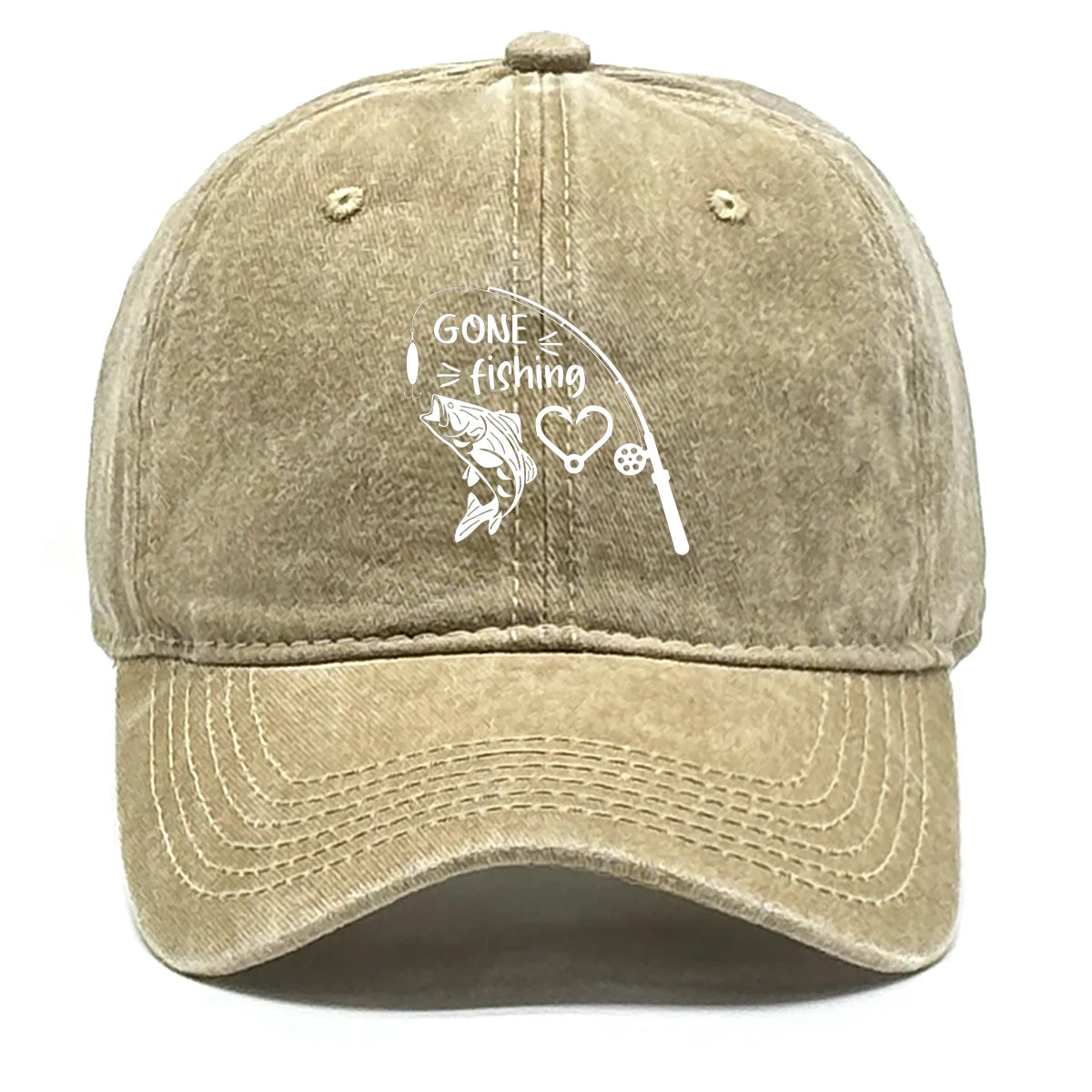 Fishing Skulls Washed Cotton Snapback Caps