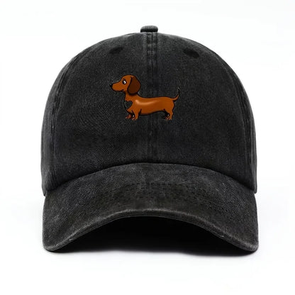 Cute Sausage Dog Printed Adjustable Baseball Cap