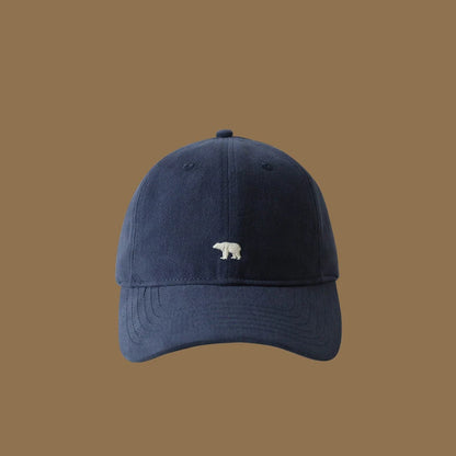 Unisex Polar Bear Embroidered Retro Baseball Cap
