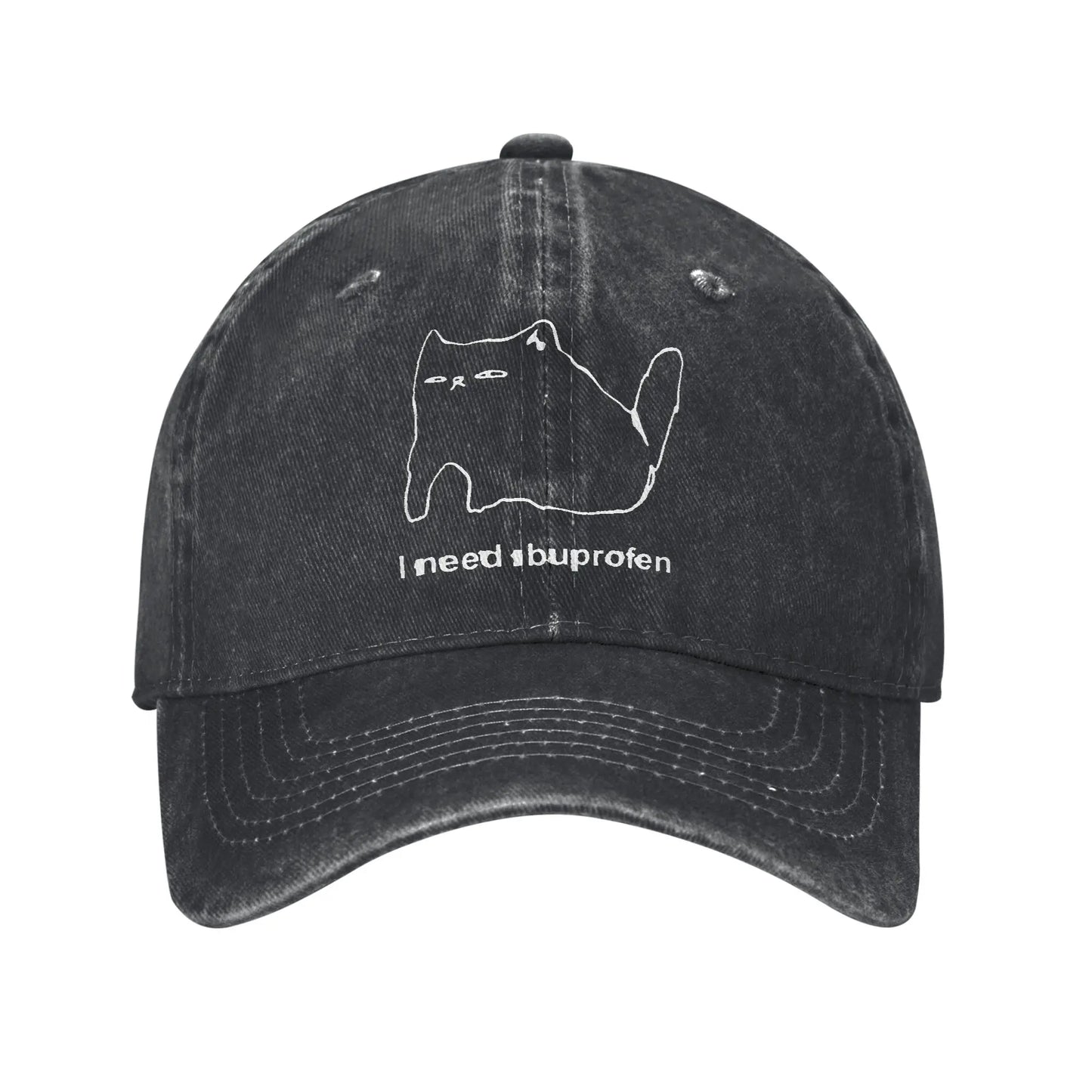 Nihilist Penguin Existential Meme Washed Baseball Cap
