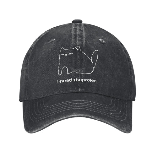 Nihilist Penguin Existential Meme Washed Baseball Cap