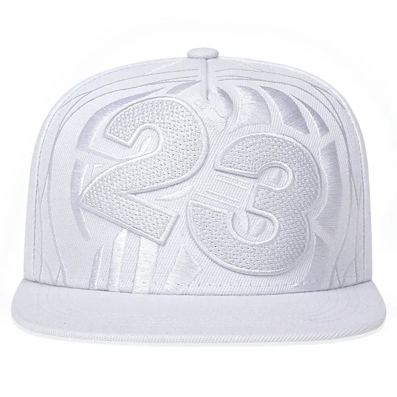 Unisex 23 Basketball Embroidery Snapback Cap