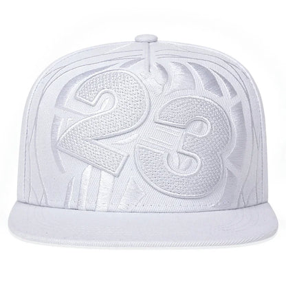 Unisex 23 Basketball Embroidery Snapback Cap