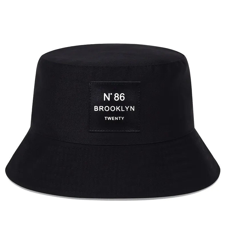 Unisex N86 Leather Label Personality Bucket Hats
