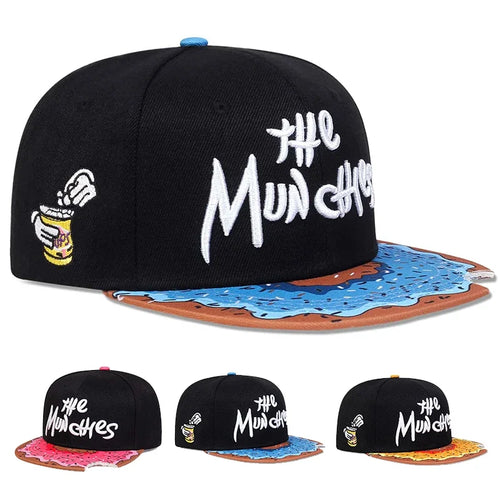 Unisex Watermelon Printing Letter Embroidery Snapback Cap