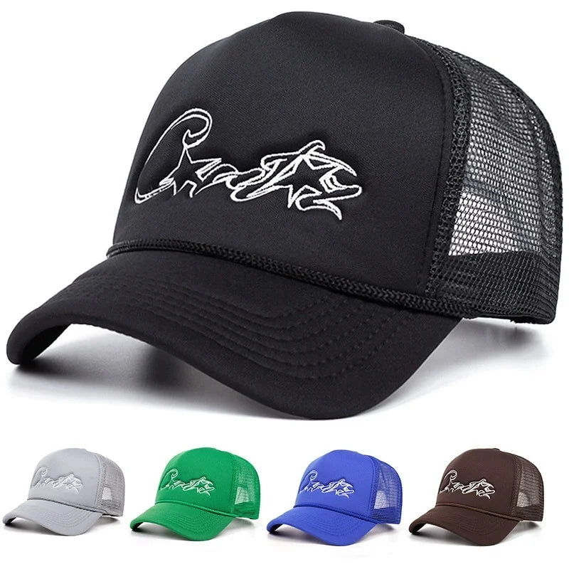American Letter Mesh Baseball Cap
