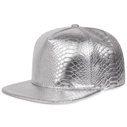 Python Pattern Leather Adjustable Hip Hop Baseball Hat