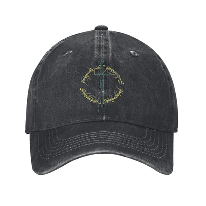Lord Of The Rings Washed Denim Vintage Baseball Cap