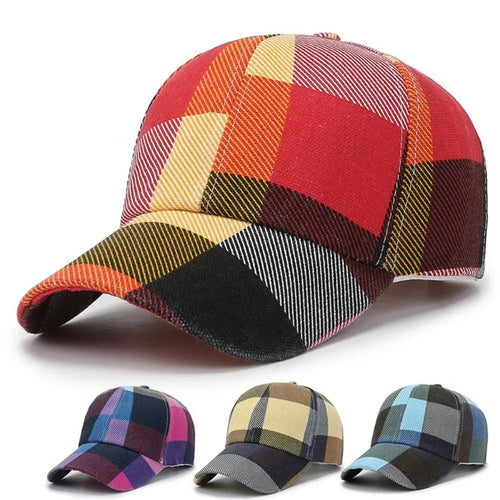 Plaid Adjustable Baseball Cap