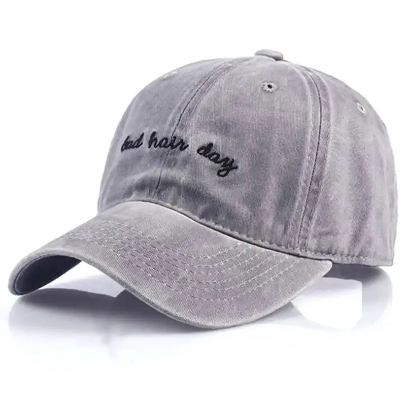 Letter Embroidery Washed Cotton Baseball Cap