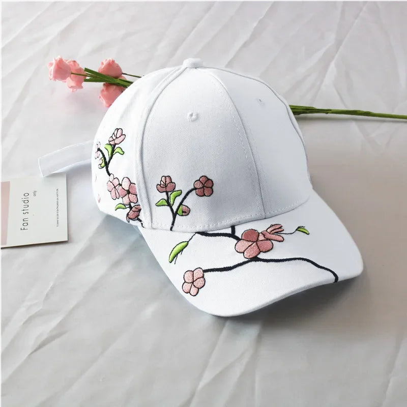 Hanhua Plum Blossom Long Brim Baseball Cap