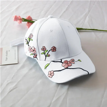 Hanhua Plum Blossom Long Brim Baseball Cap