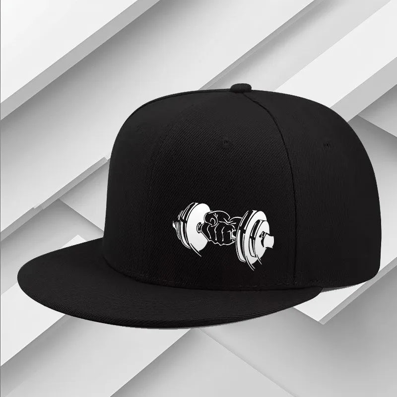 Dumbbell Fist Print Street Style Snapback Cap