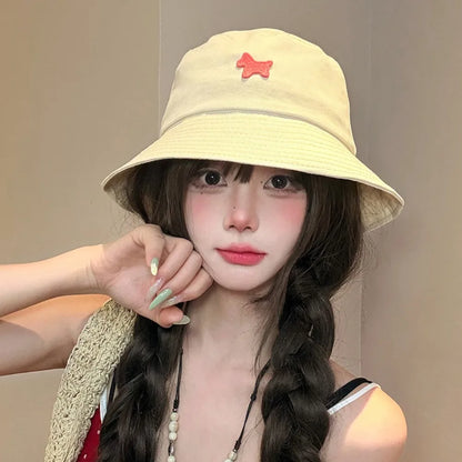 Cute Pony Large Brim Sun Protection Bucket Hat