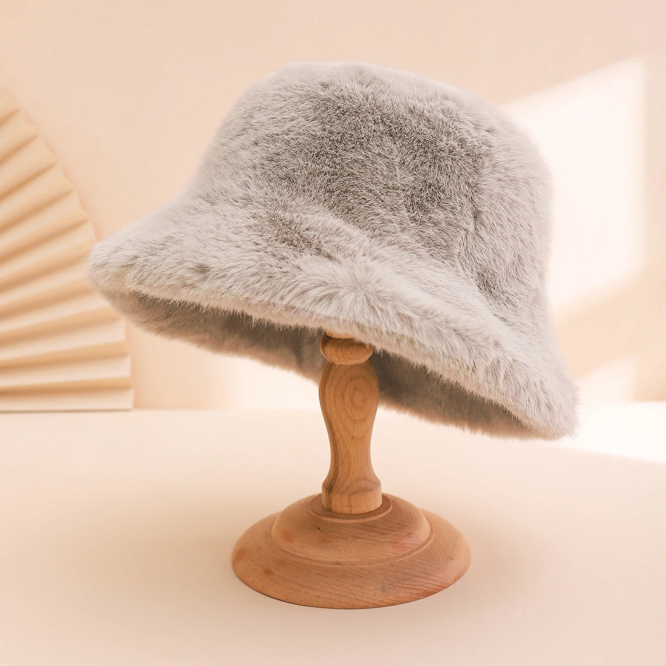 Plush Flat-Top Fisherman Hat Unisex
