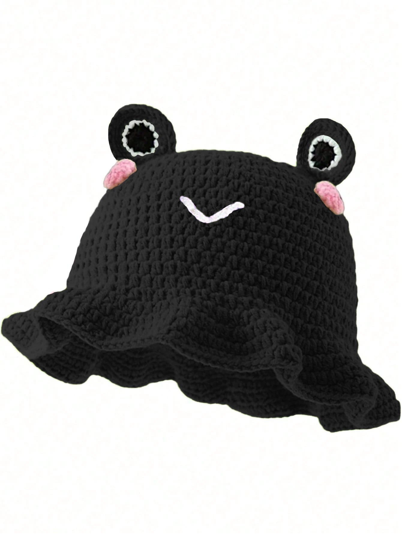 Hand Woven Frog Ruffled Fisherman Bucket Hat