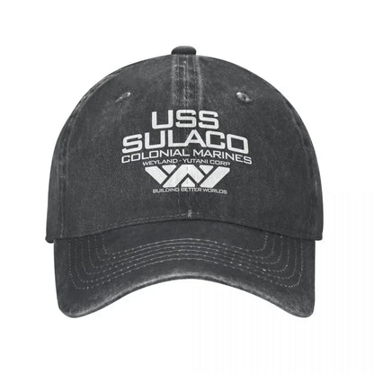 Vintage Nostromo Alien Colonial Marines Snapback Baseball Cap