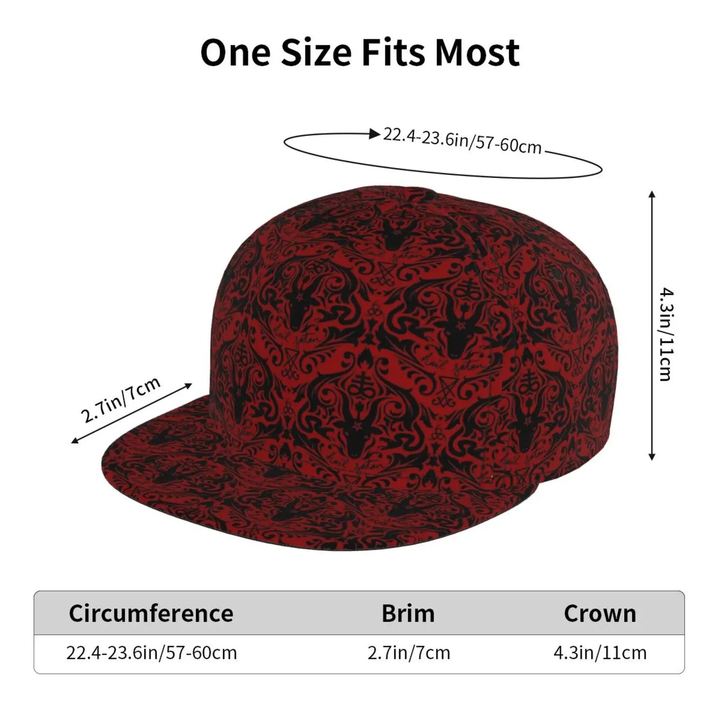 Personalized Printed Flat Brim Snapback Cap