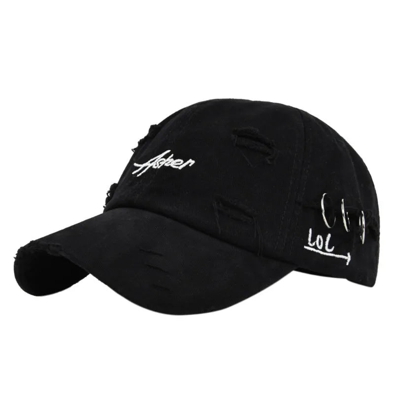 Vintage Washed Distressed Embroidered Unisex Baseball Cap