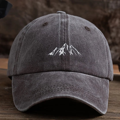Men’s Mountain Peak Print Vintage Baseball Cap