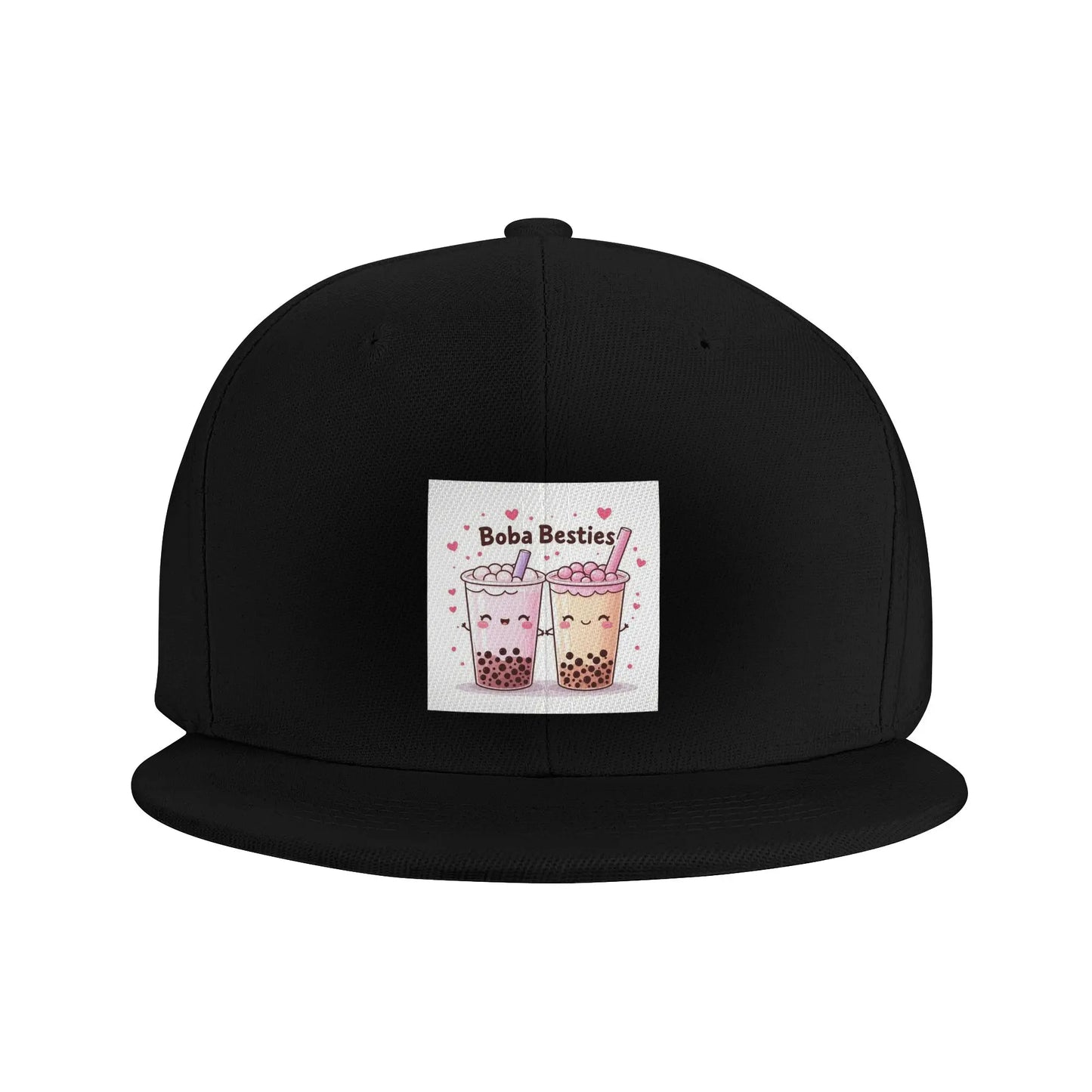 Boba Besties Kawaii Bubble Tea Snapback Cap