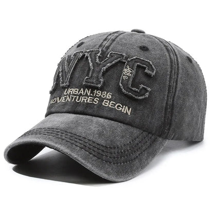 Vintage Washed NYC Big Letter Baseball Cap