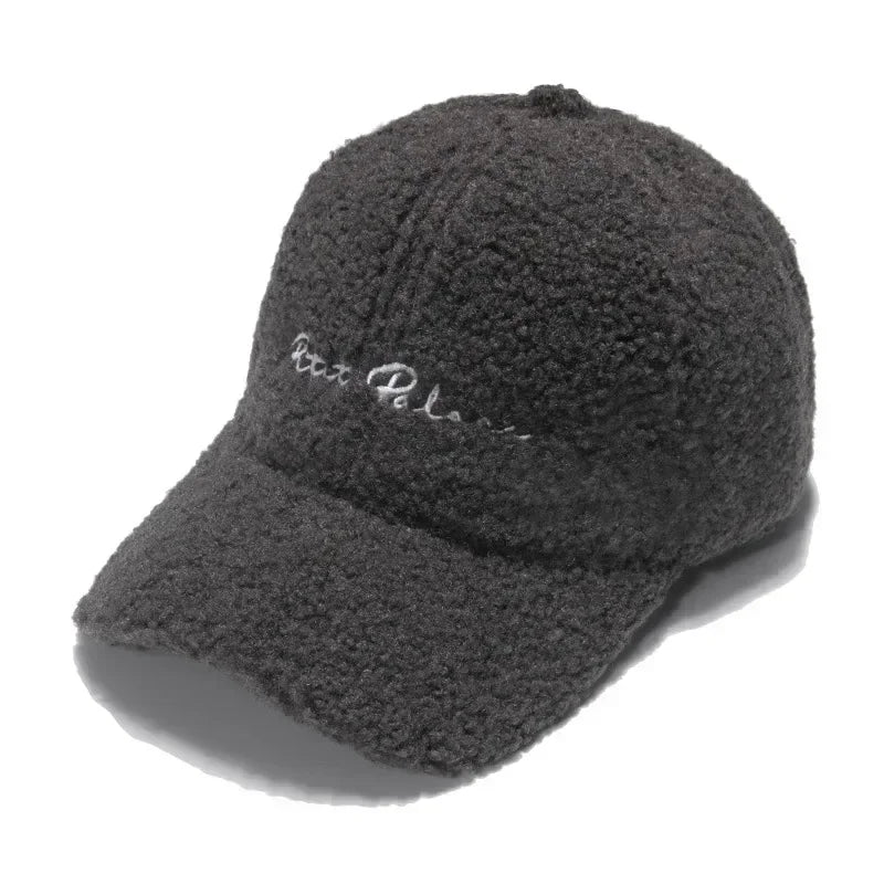 Unisex Korean Style Plush Winter Baseball Cap