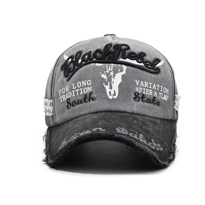 Washed Retro Adjustable Distressed Sunshade Baseball Cap