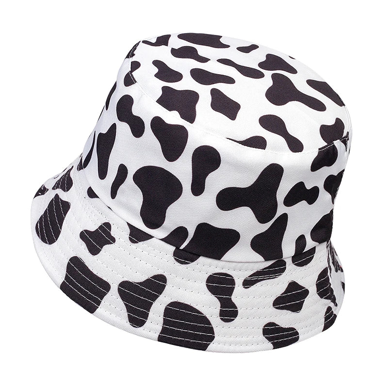 Cow Print Reversible Bucket Hat