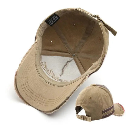 Retro Canvas Denim Patchwork Baseball Cap