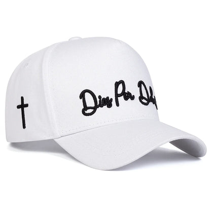 Unisex Letter Side Cross Embroidered Casual Baseball Cap