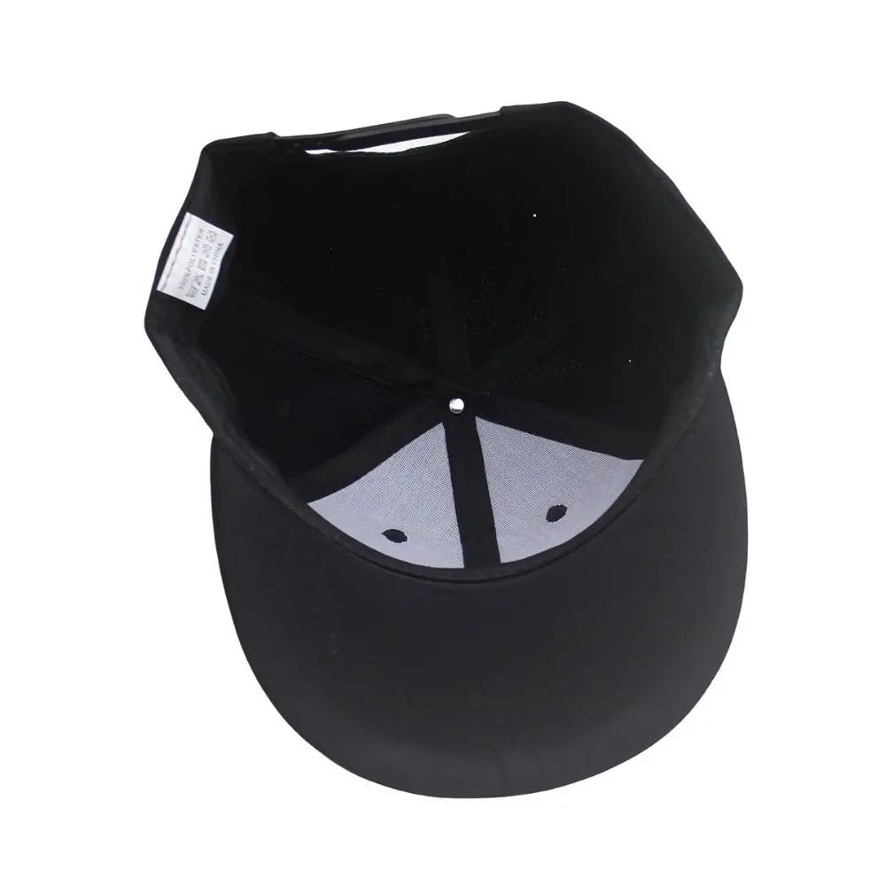 Flame Embroidery Adjustable Hip Hop Snapback Cap