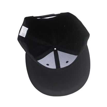 Flame Embroidery Adjustable Hip Hop Snapback Cap