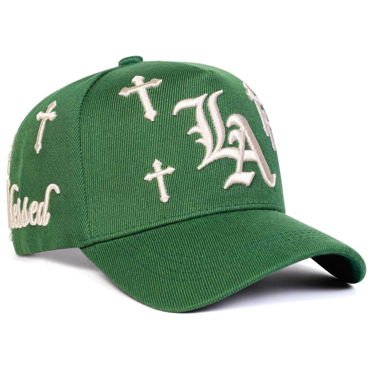Unisex Gothic LA Cross Embroidery Casual Baseball Cap