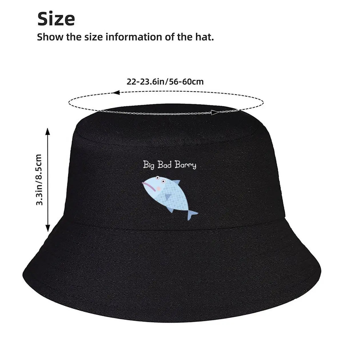 Big Bad Barry Silly Blue Fish Winter Bucket Hat