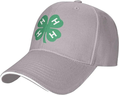 4H Clover Adjustable Sun Protection Baseball Cap